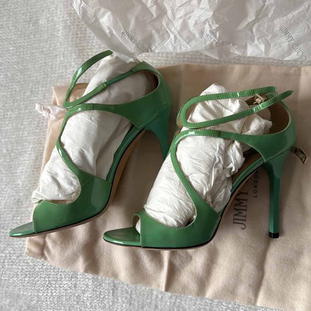 Jimmy Choo Lang heels in peppermint